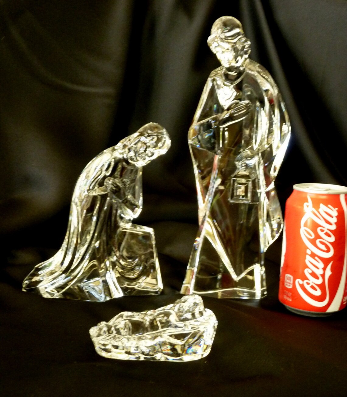 Mikasa Crystal Nativity 3 Piece Set Original Box Etsy