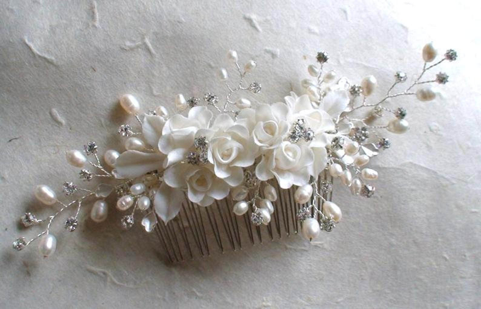 Bridal Headpiece. Bridal Hair Accessories. Flower Bridal Etsy
