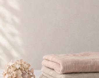 Blush Linen and Hydrangea iPhone Wallpaper | Soft Pink Aesthetic Lock Screen | Digital Download