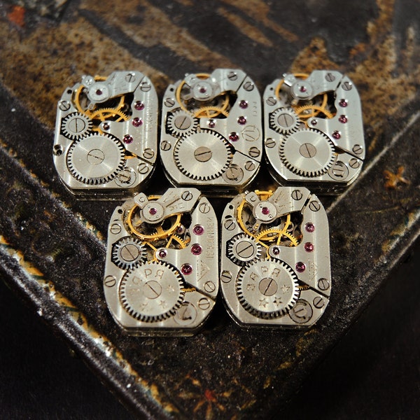 Soviet small watch movements - Mechanical watch part - Steampunk finding - Cuff links supplies from 1pc - c141