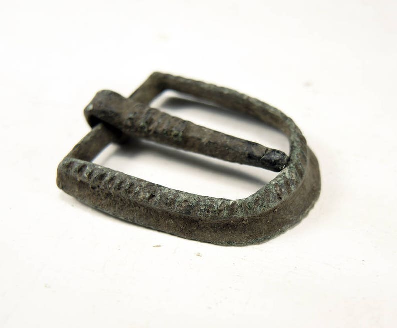 Archaeological Finds a172 Antique Brass Buckle Charm Finding Plate Connector