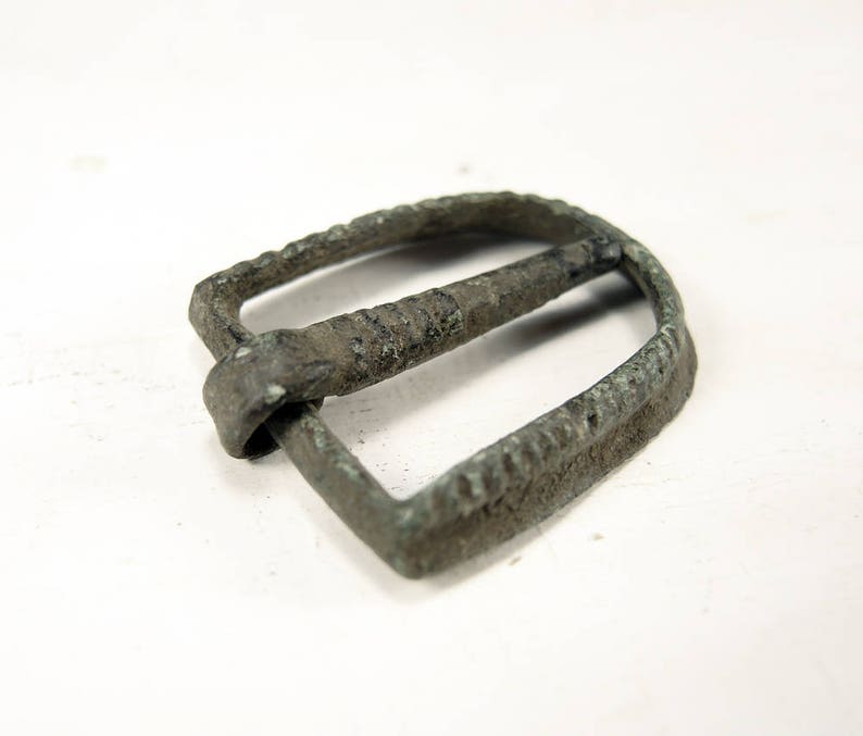 Archaeological Finds a172 Antique Brass Buckle Charm Finding Plate Connector