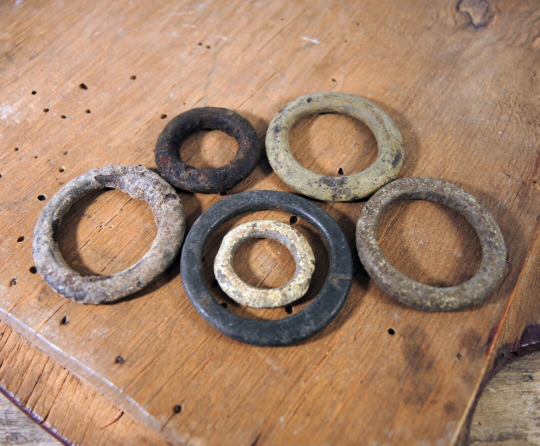 Antique Brass Rings Dig Finds Primitive Bronze Rings Etsy