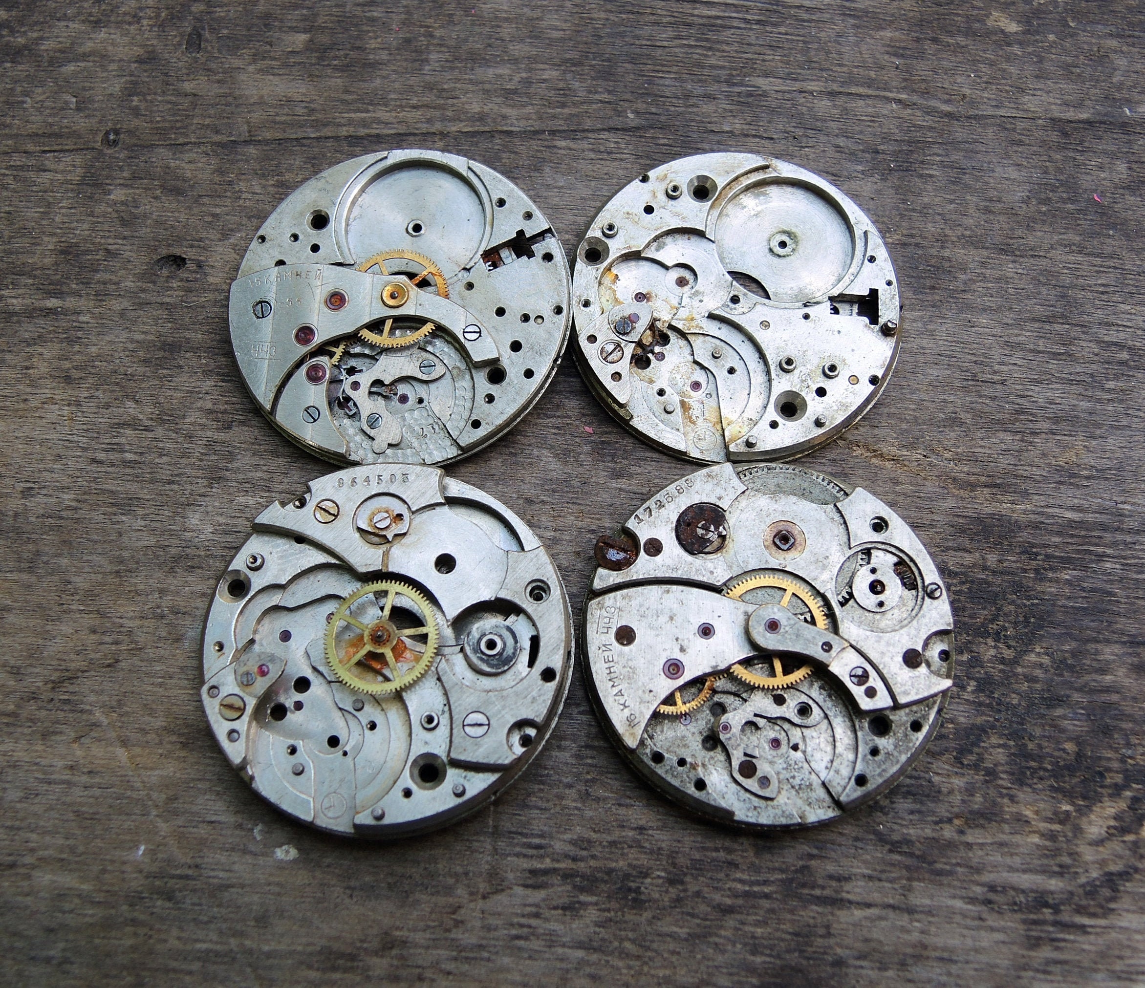 Vintage Taschenuhr uhrwerk Großer runder Uhrenmechanismus | Etsy