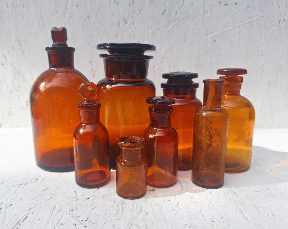 Vintage brown bottle - Etsy 日本