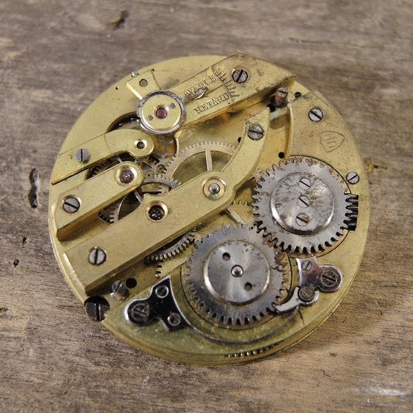Pocket Watch Movement, Big Brass Watch Movement, Antique Mechanism, Steampunk Supplies -  - c15