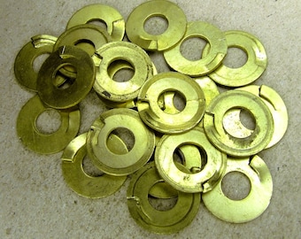 Vintage Brass Clock Gears, Clock Disc, Alarm Clock Parts, Round Gears - set of 20 - G76