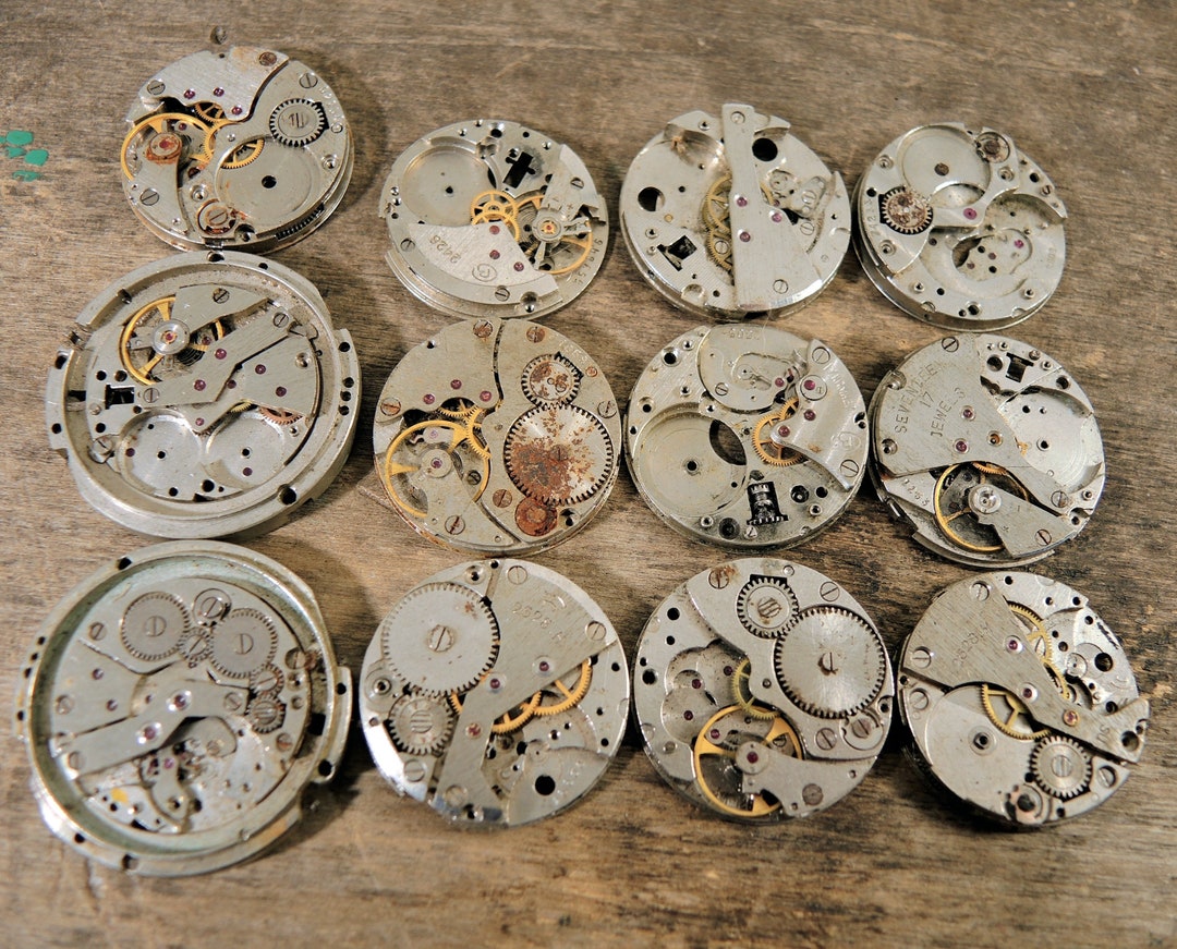 Vintage Rusty Mechanism Watch Movements Mechanical Wrist Watch Parts