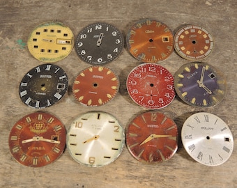 Vintage Different Square Watch Faces - Watch Parts, Watch Dials - Set of 20 - C8