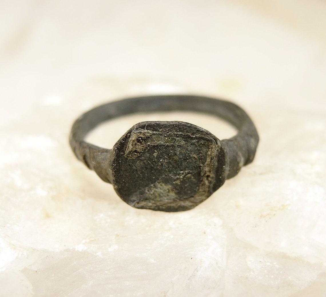 Antique Bronze Ring Primitive Signet Ring Ancient Wedding - Etsy