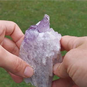 Amethyst New Jersey, Anhydrite Epimorph Cast, New Jersey Minerals, Quartz Cluster NJ, American Minerals, Quartz Anhydrite Cast, Geology Gift