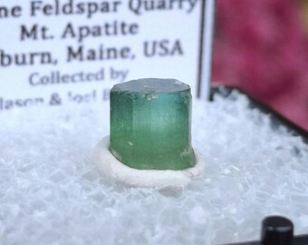 Maine Elbaite Tourmaline Crystal: Mt. Apatite Gemstone