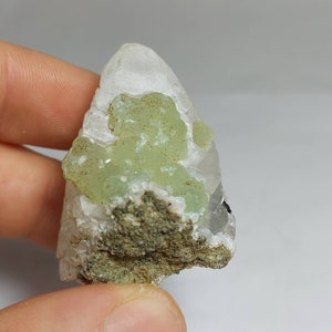 Prehnite on Calcite, Prospect Park Quarry, New Jersey Minerals, Rare Minerals, American Minerals, NJ Mineral Specimen,  Geology Gifts
