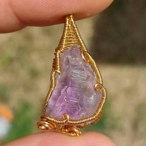 Deer Hill Amethyst, Handmade Pendants, Wire Wrap Pendants, Maine Minerals, Maine Amethyst, Amethyst Pendant, Amethyst Jewelry, Amethyst