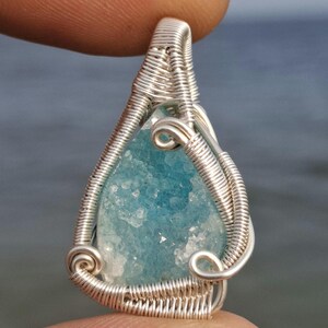 One of a Kind Pendant, Gem Silica Arizona, Ray Mine, Druzy Gem Silica, Wire Wrap Jewelry, Necklace, Arizona Minerals, Gifts For Her, Unique