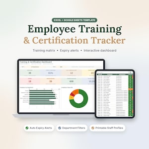Employee Training and Certification Tracker Spreadsheet