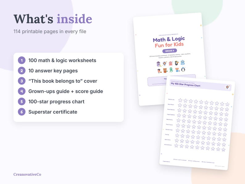 Simple Logic Problems Worksheet 100 Grade 6 Math Worksheets Printable, Logic Puzzles for Kids - Etsy