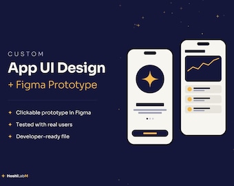 Custom Mobile App UI Design, Figma Prototype, User Tested App Mockup, iOS Android App Screens, UX UI Designer