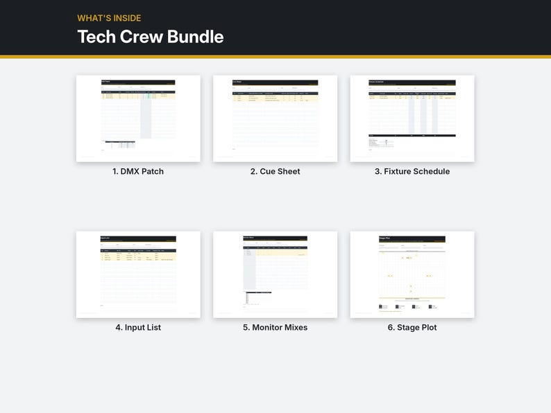 Tech Crew Bundle | Lighting Operator + Sound Engineer Show Packs | DMX ...