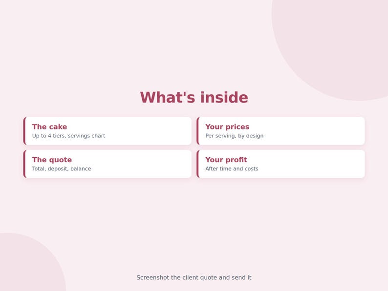 Cake Pricing Calculator Spreadsheet, Custom Cake Quote Template, Tiered Cake Price by Serving, Cake Order Form, Google Sheets & Excel image 2