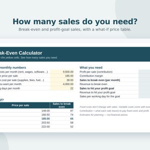 Small Business Bookkeeping Bundle, 4 Spreadsheets, Profit and Loss, Budget, Income Expense Tracker, Cash Flow, Google Sheets & Excel image 7