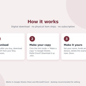 Spendenübersicht für die Kirche (Tabellenkalkulation, Zehnten- und Kollektenübersicht, Spendenbescheinigungen, Kollektenzählung, Kirchenbudget, Google Tabellen & Excel) Bild 8