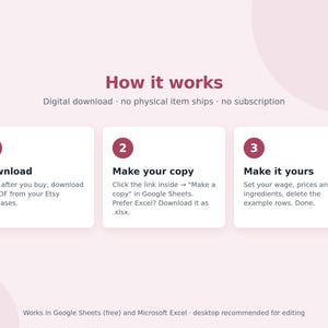 Bakery Pricing Calculator Spreadsheet, Recipe Cost Calculator, Cookie and Cupcake Pricing, Home Baker Template, Google Sheets & Excel image 5