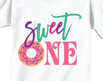 Sweet One Donut Birthday Shirt: Personalized 1st Birthday