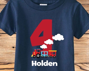Choo Choo Train Birthday Shirt: Personalized Age, Custom T-shirt