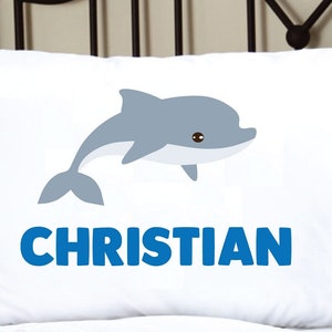 Personalized Dolphin Pillowcase: Kids Microfiber Pillow