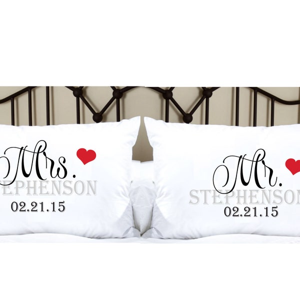 Mr and Mrs Pillows Etsy