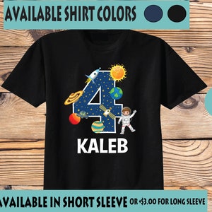 Astronaut Birthday Shirt: Custom Outer Space Rocket Tee