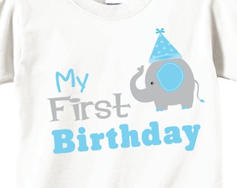 Elephant 1st Birthday Shirt: Personalized Family Matching Tee