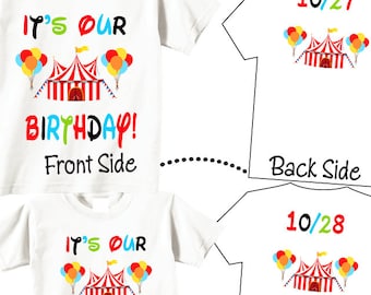 2 Carnival Birthday Shirts: Family Matching Party Outfit