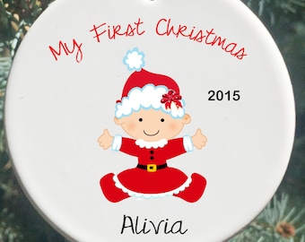 2023 Personalized Christmas Ornament My First Christmas Little Baby Girl, Babys First Christmas Ornament, Kids Ornament, Kids Ornaments