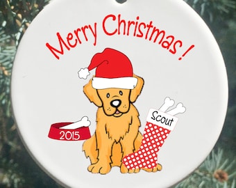 2023 Personalized Christmas Ornaments Dog Golden Retriever Christmas Ornament, Dogs Ornaments, Golden Retriever Ornaments, Kids Ornaments