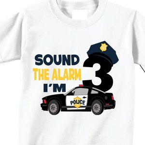 Police Birthday Shirt: Any Age, Personalized Party Theme