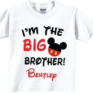 Big Brother Shirts for Boys with Red and Yellow Emblem Tees