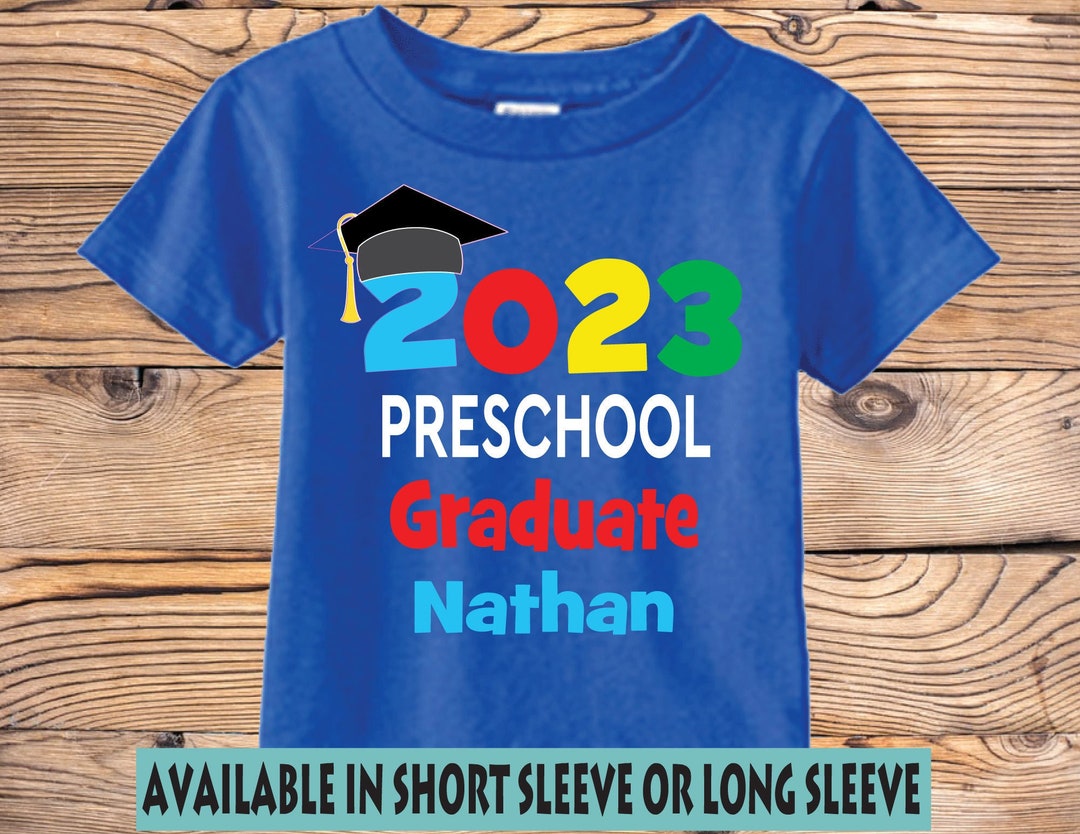 Camisetas y camisetas para niños graduados de preescolar 2025 en