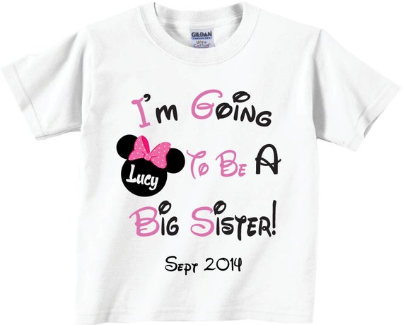 Big Sister Shirt: Pink Bows, Pregnancy Announcement Tee