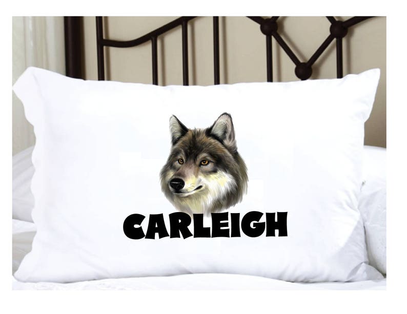 Personalized Pillowcase for Kids with Wolf Face