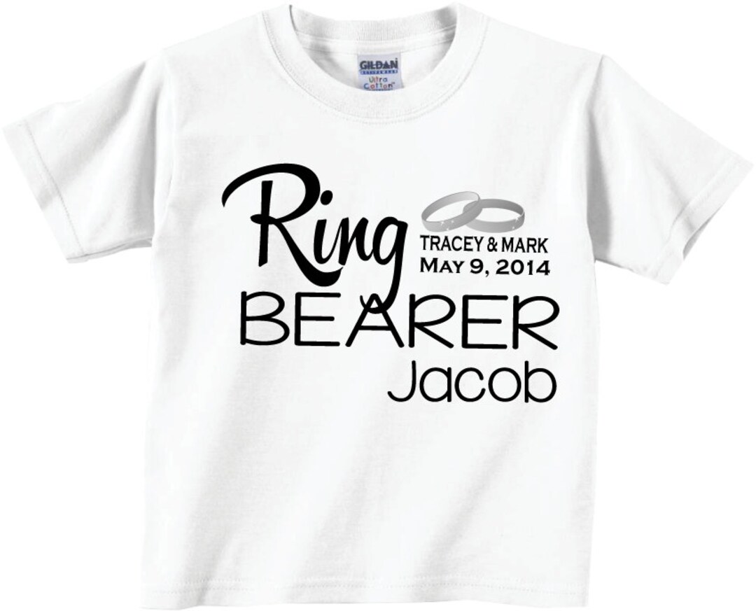 Personalized Ring Bearer Shirts and Tshirts With Rings and Wedding Date