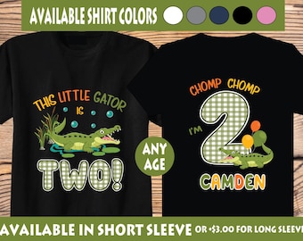 Personalized Alligator Birthday Shirt: Kids Gator Party