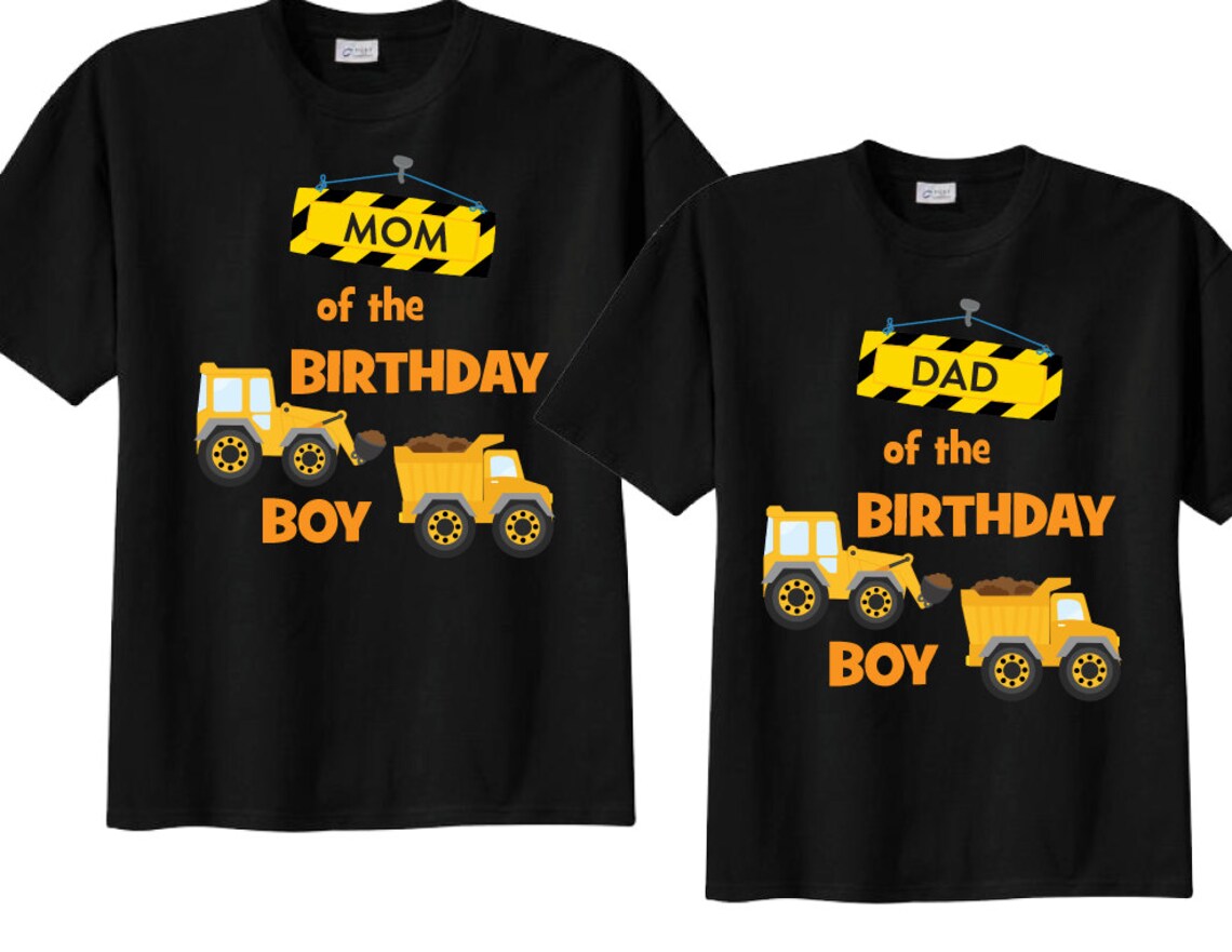 2 Shirt Set Mom and Dad Matching Birthday Shirts With - Etsy