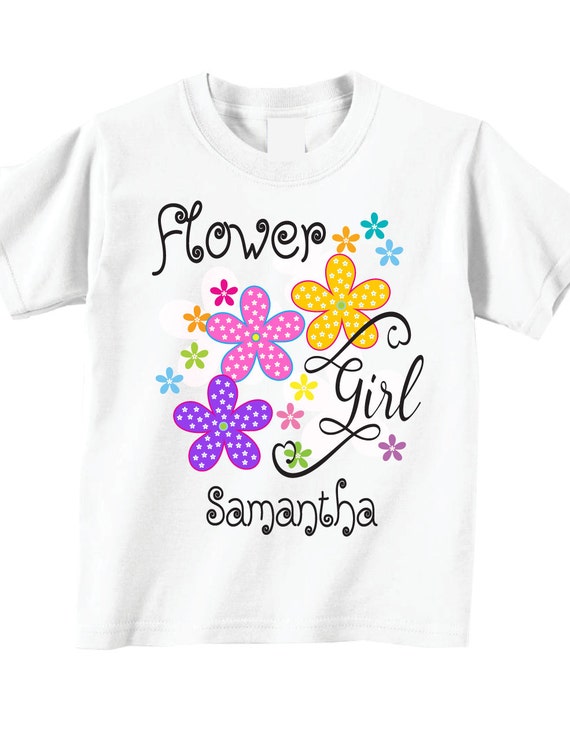 Personalized Flower Girl Shirt: Colorful Floral Tee