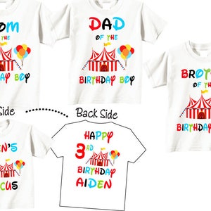 Carnival Birthday Shirt: Circus Family Matching Theme