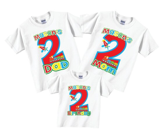 Conjunto de a 10 camisetas personalizadas de cumpleaños con