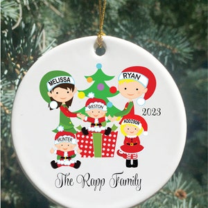 Personalized Christmas Ornaments with Family Children and pets, Family Christmas Ornaments, Personalized ornaments, Family ornaments