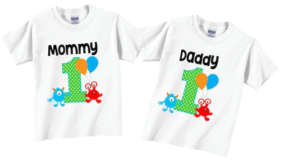 mommy and daddy shirts for 1st birthday