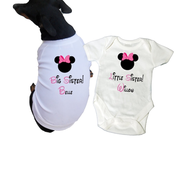 Big Sister Dog Shirt Etsy